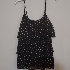 Candies ruffled spaghetti strap tank